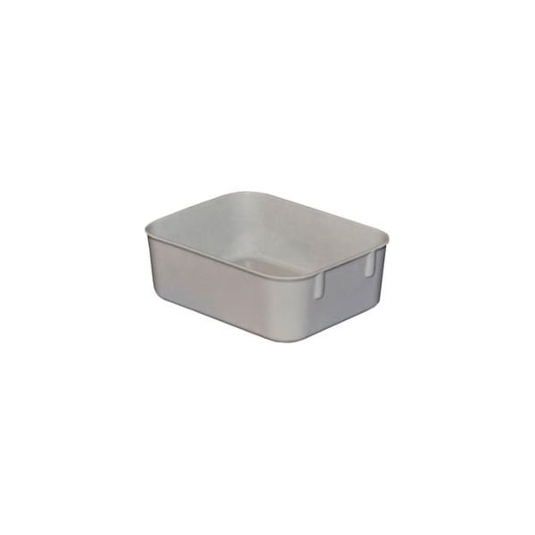 Mfg Tray Nestable Storage Tote, 6-1/8 in L x 4-7/8 in W x 2-1/8 in H, Gray, Fiberglass, 30 PK 9211085136 - main